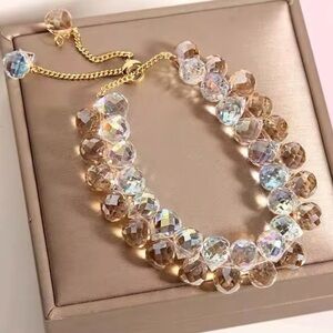 Exquisite Champagne Crystal Zircon Bead Bracelet